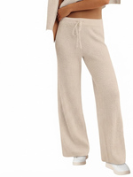 Ensembles 2 pièces pour femmes : Haut en maille à manches longues et pantalon large – Tenues décontractées et survêtements pour l'hiver
