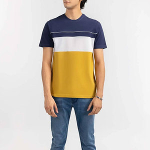 Camiseta Casual para Hombre al por Mayor, 100% Algodón Tejido, Manga Corta, Cuello Redondo, Corte Regular, Estilo Urbano, Liso Teñido, Personalizable con Logotipo OEM - Product Image 2