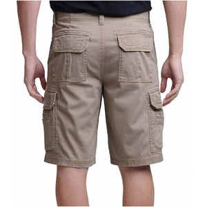 Pantalones Cortos Cargo de Color Sólido para Hombre, Cintura Media, Cierre con Cordón, Estilo Bermuda, Pantalones Casuales con Bolsillos, 100% Algodón, Secado Rápido, Lona - Product Image 5