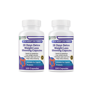 Livewell Cápsulas Adelgazantes Detox de 28 Días, 1500mg, 100 Unidades, Paquete Doble, Probiótico - Product Image 3
