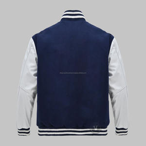 Chaqueta universitaria de moda de la mejor calidad Último diseño Botones Logo Cuero de invierno con chaqueta Piel decorada - Product Image 5