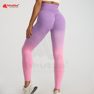 Leggings de yoga sans couture respirants pour femmes, conception personnalisée OEM, taille haute, pantalon de sport, compression, vêtements de fitness - Product Image 6