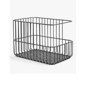Metal <b>Wire</b> Fruit <b>Basket</b> Bowl Shape With Wooden Base Modern Storage <b>Basket</b> For Kitchen Use Home Storage <b>Basket</b> - Product Image 5