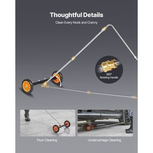 Idropulitrice ad Alta Pressione da 16 Pollici con Pulitore per Superfici in Acciaio Inox e Pulitore per Sottoscocca, 4000 PSI Max e Regolazione dell'Angolo - Product Image 5