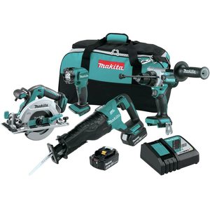 18V Brushless Cordless Power <b>Tool</b> Combo Kit 4 Piece Heavy Duty <b>Set</b> - Product Image 1
