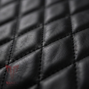 2026 NEW Men's Black Quilted <b>Leather</b> Biker <b>Jacket</b> Stand Collar Zipper Closure Slim Fit <b>Winter</b> Wear Windproof HIGH STREET Style - Product Image 4