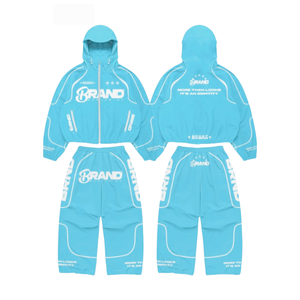 Mens Windbreaker Tracksuit 2 Piece Set Lightweight Jacket and Pants Outdoor Sportswear Streetwear Casual Fashion Outfit - Product Image 4