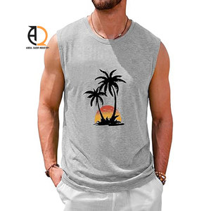 เสื้อกล้ามผู้ชายสำหรับเพาะกาย เสื้อยืดออกกำลังกายแบบไม่มีแขน - Product Image 3