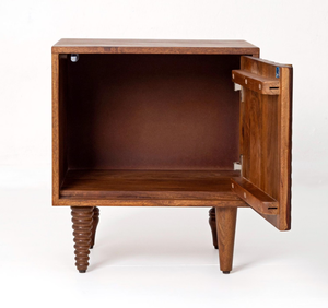 Mesita de Noche Moderna Rústica de Madera de Roble Macizo con 2 Cajones, Mesita de Noche de Alta Calidad con Almacenamiento Cerrado para Dormitorio, Hogar y Sala de Estar - Product Image 5