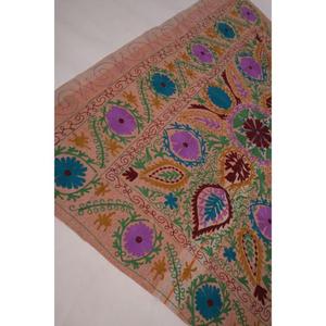 Vintage Kantha Suzani <b>Quilt</b> Handmade Eco-Friendly Cotton Floral Embroidered All-Season Bedspread Boho Indian <b>Throw</b> Blanket - Product Image 4