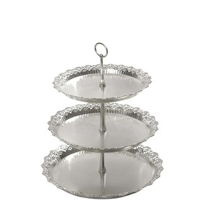 Support à gâteau à 3 étages en métal doré de qualité supérieure pour mariage, anniversaire, pâtisserie, disponible à prix abordable - Product Image 5
