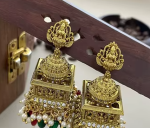 Maravillosos y Elegantes Pendientes de Aro Chapados en Oro, de Alta Calidad, para Mujer, Ideales para Bodas Tradicionales - Product Image 2