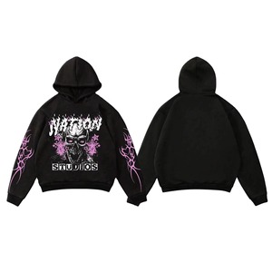 Custom Oversized Graphic Hoodie New Design Cotton Fleece Streetwear Pullover Hooded Sweatshirt Bulk Wholesale OEM - Product Image 6