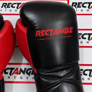 Gants de boxe rectangulaires à lacets, équipement d'entraînement professionnel pour le combat et le sparring, en cuir véritable, fabriqués à la main, pour adultes. - Product Image 4