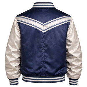 Chaqueta de Invierno Estilo Urbano, Chaqueta Varsity de Satén, Uso Diario Informal, Chaqueta Varsity de Satén - Product Image 2
