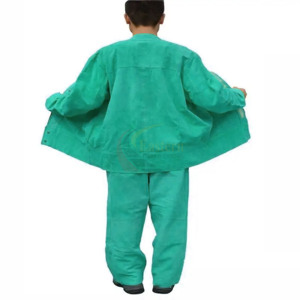 Chaqueta de Soldador de Cuero Vacuno de Primera Calidad, Ropa Protectora para Soldadura, Bomberos, Seguridad Industrial y Trabajo - Product Image 6