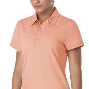 Polo à manches courtes pour femme OEM, personnalisable avec logo, chemises de golf vierges pour femmes, vente en gros, fournisseur de t-shirts respirants à col pour femmes - Product Image 3