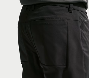 Pantalon de golf noir coupe droite pour homme, respirant, en polyester, décontracté, avec ceinture, poids moyen, pour le printemps - Product Image 5