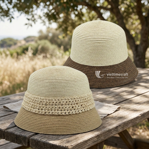 Sombrero de Paja de Seagrass, Sombrero de Sol Tejido Artesanal para Mujer - Moda de Verano para Viajes al Aire Libre, Ciclismo y Playa - Product Image 5