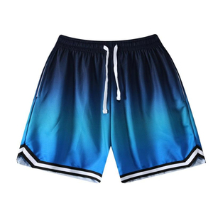 Summer Double <b>Layer</b> Sublimation 100% Cotton 5 Inch Inseam Gym Blank Basketball Shorts Custom Breathable Mesh Front Men's Shorts - Product Image 1