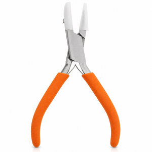 Nylon Jaw Flat Nose Pliers Jewelry Tool Non Marring <b>Soft</b> Grip <b>Wire</b> Straightening DIY Craft Beading Durable Hand Tool - Product Image 1
