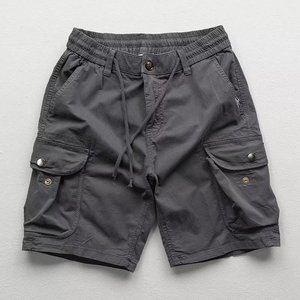 Pantalones Cortos de Verano para Hombre, Moda al por Mayor, Pantalones Cortos de Cinco Puntos de Alta Calidad, Cintura Elástica, Multibolsillos, Casuales, Nuevos - Product Image 2
