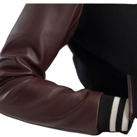 Chaqueta Varsity Personalizada a la Moda para Mujer con Cuello Alto, Forro de Lana y Relleno de Algodón - Chaqueta de Béisbol Ecológica para Escuela Secundaria