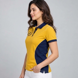 เสื้อโปโลผู้หญิงแบบสั่งทำ เสื้อผ้าลำลองแขนสั้น เนื้อผ้าระบายอากาศ น้ำหนักเบา สวมใส่สบาย ทรงพอดีตัว แฟชั่นพรีเมียมสำหรับผู้หญิง - Product Image 4