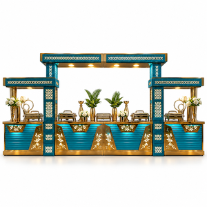 Comptoir de bar à cocktails moderne et élégant en acier inoxydable Velmora, livraison rapide pour une utilisation en intérieur/extérieur - Product Image 4
