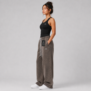 New Polyester/Cotton <b>Lace</b> Fleece Women's Pants Custom Printed Logo Winter Casual Wear Eco-Friendly High Quality <b>Elastic</b> - Product Image 3