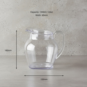 [Holar] Pichet à eau en acrylique de grande capacité (44 oz) de fabrication taïwanaise, clarté similaire au verre, pour restaurants, mariages, traiteurs - Product Image 3