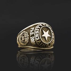 Anillo Escolar BOJ 003 Personalizado de Plata con Diamantes, Anillo de Graduación Universitaria, Anillo de Boda Unisex, Regalo para Graduación, Fiestas y Otras Ocasiones - Product Image 6