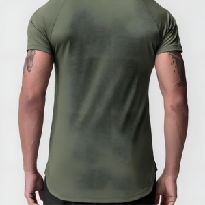 เสื้อยืดกีฬาผู้ชาย ระบายอากาศ แห้งเร็ว เหมาะสำหรับออกกำลังกาย ฟิตเนส เทรนนิ่ง เสื้อยืดลำลอง แขนสั้น ชุดกีฬา รับสกรีนโลโก้ ขายส่ง - Product Image 6