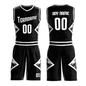 Vente en gros d'uniformes de basket-ball pour hommes et femmes, coupe slim, manches courtes, imprimés, écologiques, respirants, en polyester à séchage rapide - Product Image 2