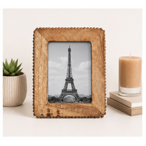 Handcrafted Beaded Edge Mango <b>Wood</b> Photo <b>Frame</b> Wholesale Natural Solid <b>Wood</b> <b>Picture</b> <b>Frame</b> for Farmhouse Home Decor - Product Image 2