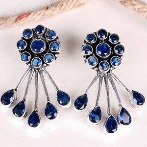 Pendientes colgantes de ónix con latón oxidado, corte de pera, diseño para parejas, estilo bohemio, para mujer, para fiesta, chapados en plata antigua, engaste de bisel, al por mayor - Product Image 5