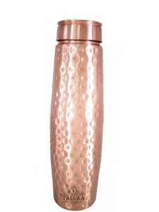 Botella de Agua Artesanal de Cobre Puro, Ecológica, con un Diseño Increíble, Patrones Únicos, Beneficios para la Salud Ayurvédica - Product Image 3