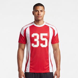 เสื้อเจอร์ซีย์ใส่เล่นฟุตบอลสำหรับผู้ชายเสื้อทีมกีฬาแขนสั้นคอกลมสำหรับฝึกซ้อมแห้งเร็ว - Product Image 1