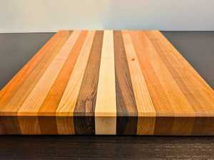 Personalized Walnut Cutting <b>Board</b> Rectangle Anti Slip Chopping Block Kitchen Serving Tray With Engraved Names And Date By UO - Product Image 2
