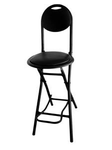 Modern Foldable Metal Dining Chair with PU Seat for Home Office Furniture Black Metal Dining Chair - Product Image 3