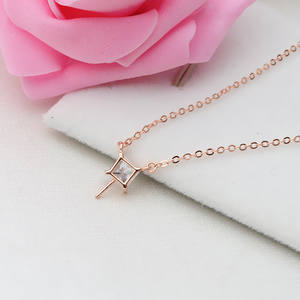 Accesorios de Plata S925 para DIY, Soporte para Perlas, Collar de Clavícula para Mujer con Colgante de Auriculares, Semi-Acabado 426 - Product Image 5