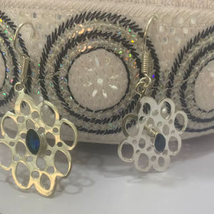 Plata alemana de alta calidad para joyería femenina, piedra de circonita para este pendiente estilo Bellyful, forma de marquesa, gema hecha a mano - Product Image 1