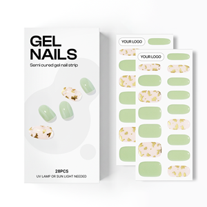 Autocollants pour ongles en gel de qualité salon 100% réels coréens, vegan, sans cruauté, non toxiques, manucure en gros certifiée - Product Image 1