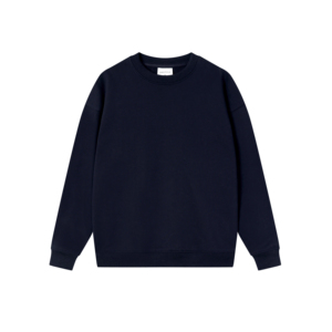 Oversized Light <b>Blue</b> Crew Neck Sweatshirt Unisex Regular Fit Knitted Cotton Pullover Casual Autumn Style - Product Image 6