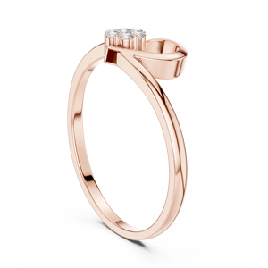 Anillo solitario minimalista de oro amarillo macizo de 14k con diamante redondo de talla brillante para mujer, ideal para compromiso, aniversario o regalo de boda. - Product Image 6