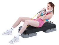 Plateforme d'exercice aérobique ALLWINWIN AES05 - Stepper de fitness avec tube de résistance