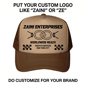 Casquette Trucker 5 Panneaux en Maille de Polyester Mousse Premium 220 GSM Blanc Bleu avec Logo Brodé Personnalisé – Vente en Gros - Product Image 4