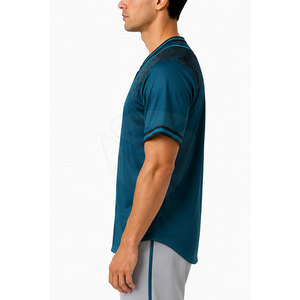 Uniforme Clásico de Béisbol con Diseño de Botones en la Parte Delantera, Tela de Poliéster, Impresión Personalizada de Nombre y Número para Uso en Partidos - Product Image 5