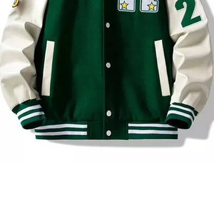 OEM Custom Baseball Letterman Varsity <b>Jackets</b> <b>Men</b> Wool Leather Sleeves College Bomber <b>Jacket</b> With Embroidery Logo - Product Image 3