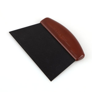 Grattoir à pâte trapézoïdal en acier inoxydable premium avec revêtement, lame de 16 cm, manche en plastique, accessoires de cuisine, lavage à la main - Product Image 1